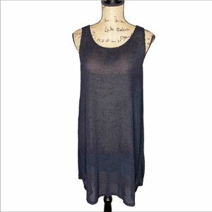 J. Valdi Black Mesh Swim Cover-Up Size M
